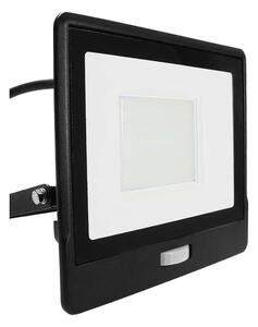V-TAC LED reflektor s PIR senzorom 50W, 4000lm, Samsung chip, 1m kábel, 100°, IP65, čierny Farba svetla: Studená biela