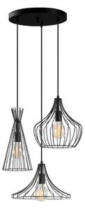 Luster na lanku MEZOPOTAMYA 3xE27/40W/230V čierna