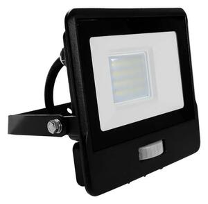 V-TAC LED reflektor s PIR senzorom, 20W, 1510lm, Samsung chip, 1m kábel, 100°, IP65, čierny Farba svetla: Studená biela