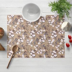 Biante Dekoračné prestieranie na stôl PML-036 Popínavé kvety na hnedom 30x40 cm