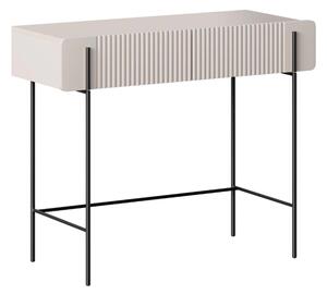 Toaletný stolík Malmi 100 cm - kašmírová / čierna