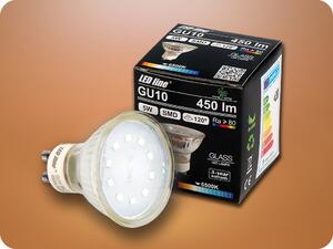 LED line® LED žiarovka GU10 so strieborným okrajom, 5W, 120° [241987] Farba svetla: Denná biela