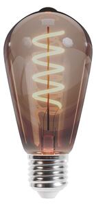 Forever Light E27 LED Retro Filament žiarovka 4W, 250lm, ST64, dymová, 2000K