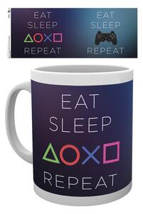 Hrnček Playstation: Eat - Sleep Repeat