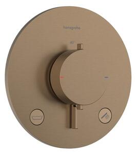Sprchová a vaňová batéria Hansgrohe Ecostat Comfort S bez podomietkového telesa kartáčovaný bronz 33718140