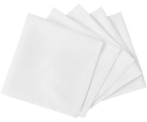 Jedálenské obrúsky, 10 ks, biele, 50x50 cm