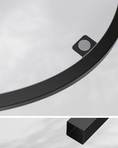 Dekorstudio Rohový sklenený policový regál čierny - LGT810B61