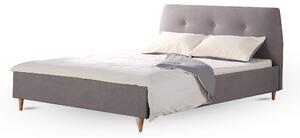 Čalúnená manželská posteľ Doris 160 x 200 - sivá