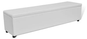Úložná lavica, biela 168x44x44 cm
