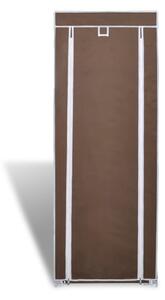 Látkový botník, prekrytý, 57 x 29 x 162 cm, hnedý