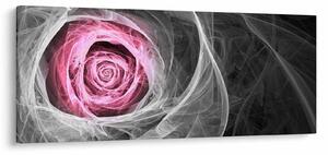 Obraz - Abstraktné ruže, fuchsiová (120x50 cm)