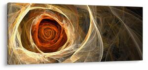 Obraz - Abstraktné ruže v ohnivých farbách (120x50 cm)