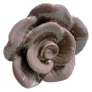 Porcelánová úchytka Grey Rose 5 cm
