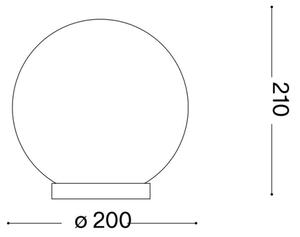 Ideal Lux - Stolná lampa MAPA 1xE27/42W/230V pr. 20 cm biela