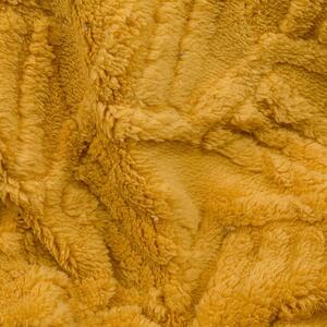 Baránková deka OVEČKA embosovaná horčicová 150 x 200 cm