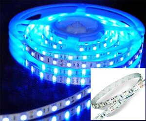 V-TAC LED pás do interiéru MODRÝ 4,2W/m, 420LM/m, 12V, 60LED/SMD3528, IP20