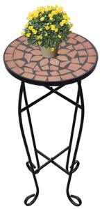 Stolík pre reastliny s terakotovou mozaikou