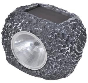 Vonkajšie solárne LED bodovky v tvare kameňa 12 ks
