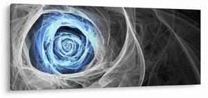 Obraz - Abstraktné ruže modrá (120x50 cm)