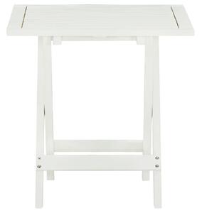 Bistro stolík, biely 46x46x47 cm, akáciový masív