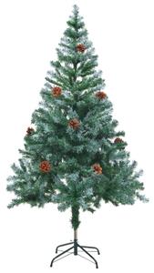 Mrazom pokrytý vianočný stromček so šiškami 150 cm