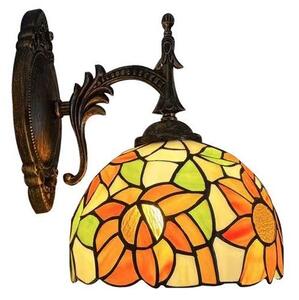 Brilagi - Tiffany vitrážová nástenná lampa SUNFLOWER 1xE14/40W/230V