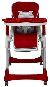 Detská stolička, bordová/červená, nastaviteľná výška