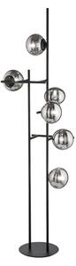 Ondaluce - Stojacia lampa JEWEL 6xE14/10W/230V 166 cm čierna/dymová čierna