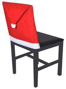 Vianočné poťahy na operadlá stoličiek - čiapky Santa Claus 6 ks