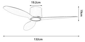 ZEVENTI - LED Stropný ventilátor VENTORA LED/24W/230V Wi-Fi Tuya čierna + DO