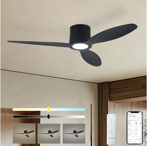 ZEVENTI - LED Stropný ventilátor VENTORA LED/24W/230V Wi-Fi Tuya čierna + DO