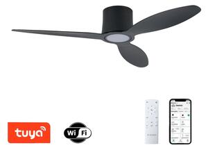 ZEVENTI - LED Stropný ventilátor VENTORA LED/24W/230V Wi-Fi Tuya čierna + DO