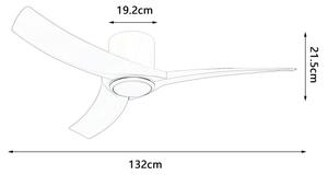 ZEVENTI - LED stropný ventilátor ORBITO LED/24W/230V Wi-Fi Tuya biely + diaľkové ovládanie