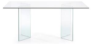 MUZZA Jedálenský stôl uran 180 x 90 cm priehľadný