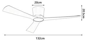 ZEVENTI - LED stropný ventilátor AUREX LED/24W/230V Wi-Fi Tuya čierna + diaľkový ovládač
