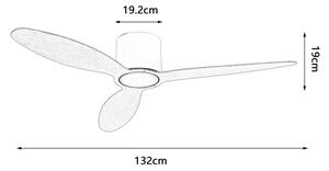 ZEVENTI - LED Stropný ventilátor VENTORA LED/24W/230V Wi-Fi Tuya biely + diaľkový ovládač
