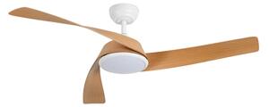 ZEVENTI - LED stropný ventilátor AERYS LED/24W/230V Wi-Fi Tuya biela/dub + diaľkové ovládanie