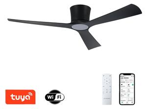 ZEVENTI - LED stropný ventilátor AUREX LED/24W/230V Wi-Fi Tuya čierna + diaľkový ovládač