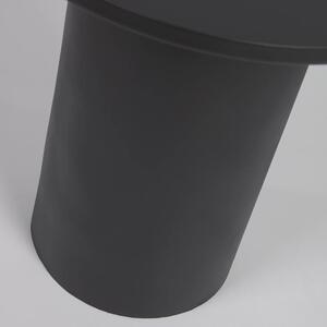 MUZZA Okrúhly kovový odkladací stolík Charu Ø 45 cm čierny