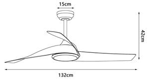 ZEVENTI - LED stropný ventilátor AERYS LED/24W/230V Wi-Fi Tuya biela + diaľkové ovládanie