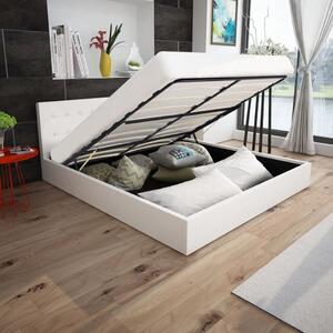 Hydraulická posteľ+úložný priestor, matrac,umelá koža 160x200cm