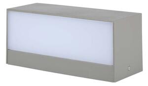 V-TAC LED nástenné svietidlo 12W, 1150LM, UP&DOWN, sivé, IP65 Farba svetla: Teplá biela