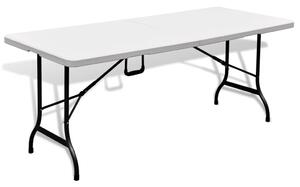 Skladací záhradný stôl, biely 180x75x74 cm, HDPE