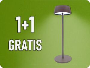 V-TAC LED STOLNÁ LAMPA, 2W, 200lm, 3000K, NABÍJATEĽNÁ, hnedo-červená, CORTEN, 1+1 zadarmo!