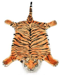 Koberec v tvare tigra, plyšový 144 cm, hnedý