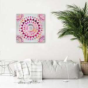 Obraz na plátne Mandala fialový a ružový orientálny vzor - Andrea Haase Rozmery: 30 x 30 cm