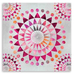 Obraz na plátne Mandala fialový a ružový orientálny vzor - Andrea Haase Rozmery: 30 x 30 cm