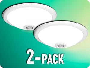 ORNO LED svietidlo s PIR senzorom 360°, 2xE27, max. 2x40W, IP20/2-PACK! [CL/2XE27R-2]