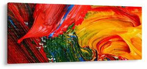 Obraz - Modrenie abstrakcie štetcom (120x50 cm)
