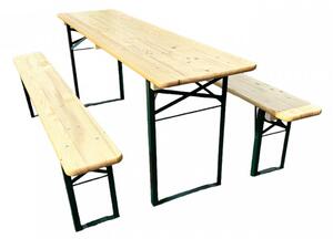 TENTino Profi pivný záhradný set PINIE 200x50 cm - STÔL + 2x LAVICA